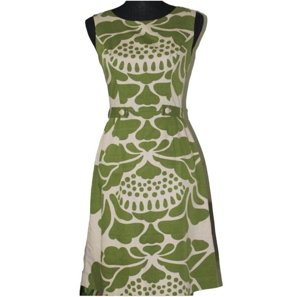 Tabitha Green and Cream Patterned Dress - Picture 1 of 5